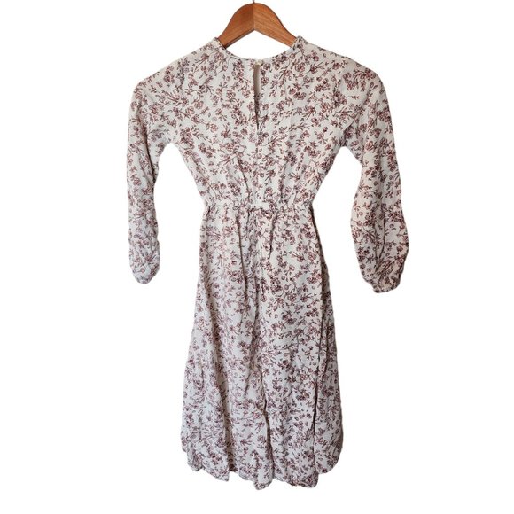 Art Class M Medium 7 8 Romper Dress Floral Long Sleeve Kids Girl Retro Look - Picture 8 of 10